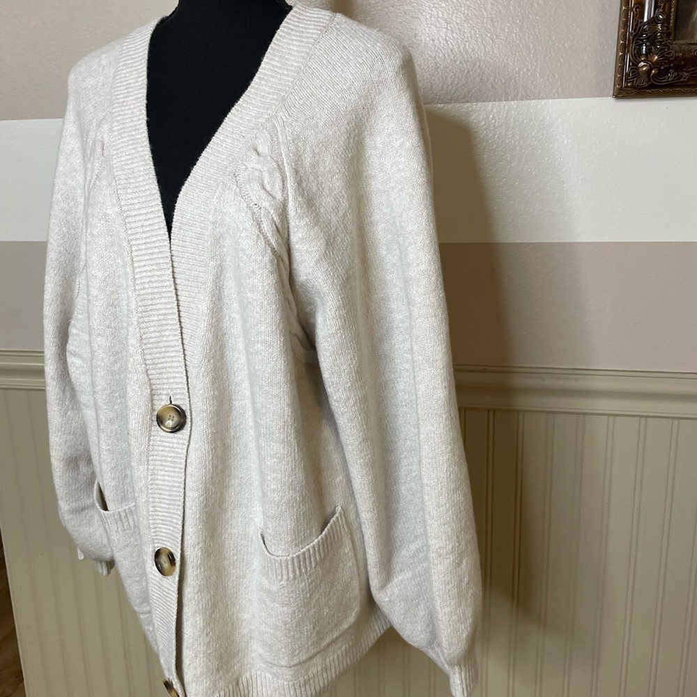 BP Relaxed Fit Cardigan - Beige Oatmeal Light Size XL brand new - Picture 6 of 16